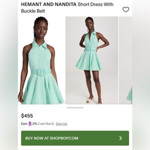 HEMANT AND NANDITA Short Dress With Buckle Belt